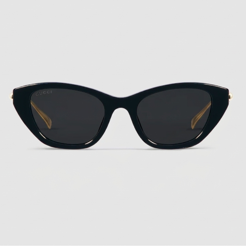 Gucci Interlocking G Pearl Cat-Eye Sunglasses