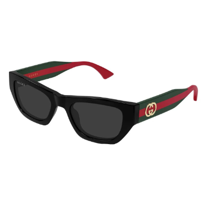 Gucci Sunglasses Shiny Black Acetate Cat-Eye Style 2