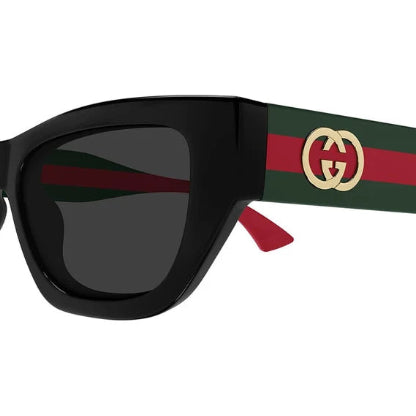 Gucci Sunglasses Shiny Black Acetate Cat-Eye Style 3