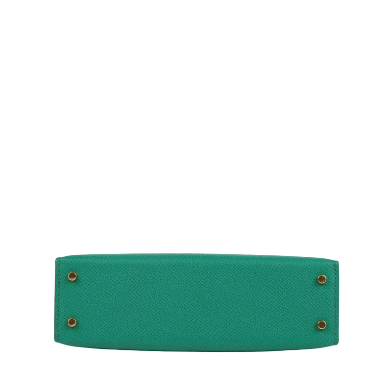 Hermès Kelly Sellier 20 Vert Jade Epsom Gold Hardware 4