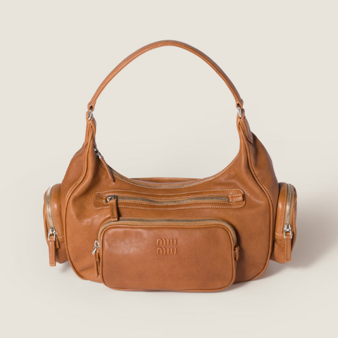 Miu Miu Pocket Shoulder Bag Brown