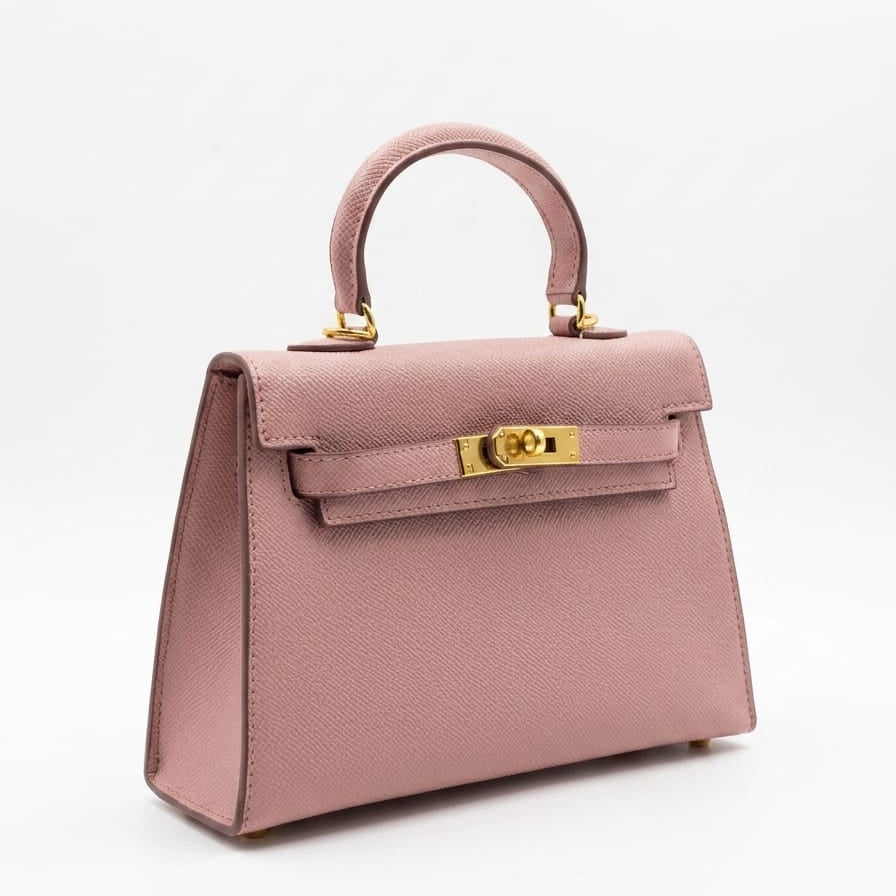 Hermès Kelly Mini Pink Master Quality Bag | Gold Metal 3