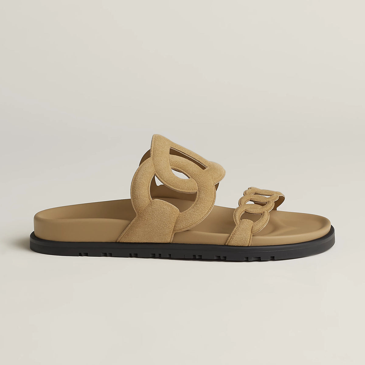 Hermès Extra Sandal In Beige Suede Goatskin 2