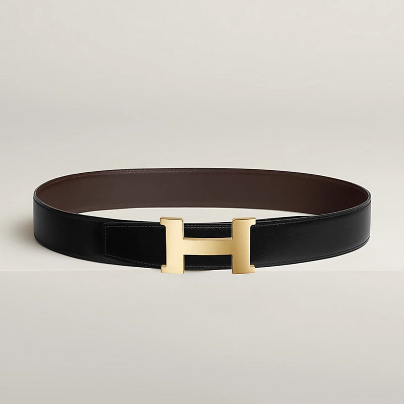 Hermès Reversible Belt With Gold Buckle