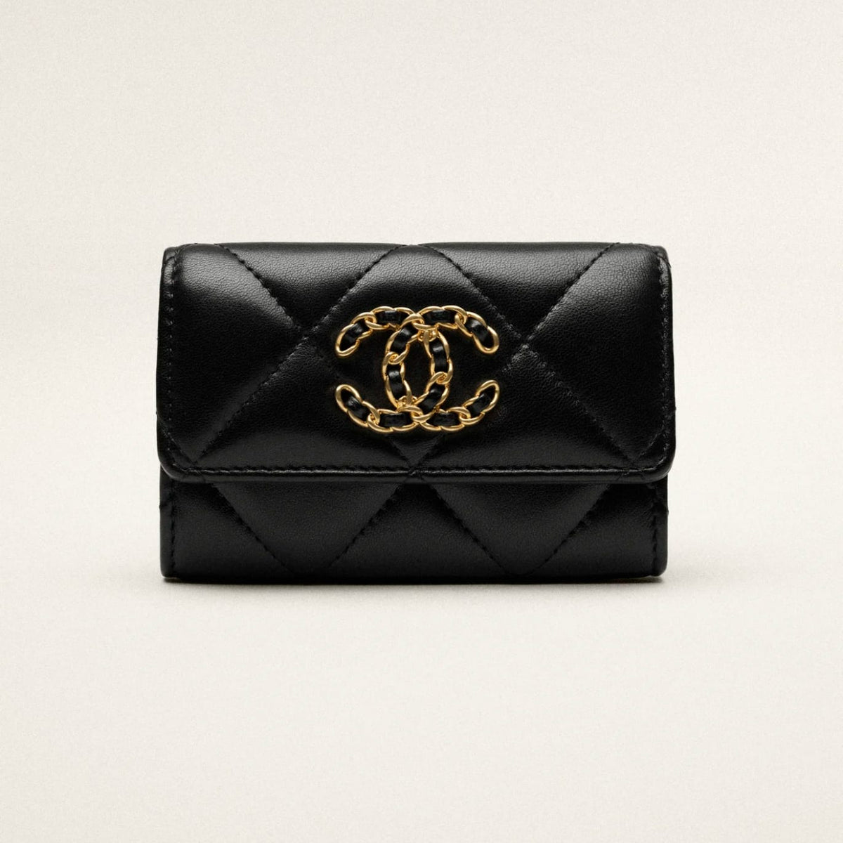 Chanel Leather Card Holder Black 1