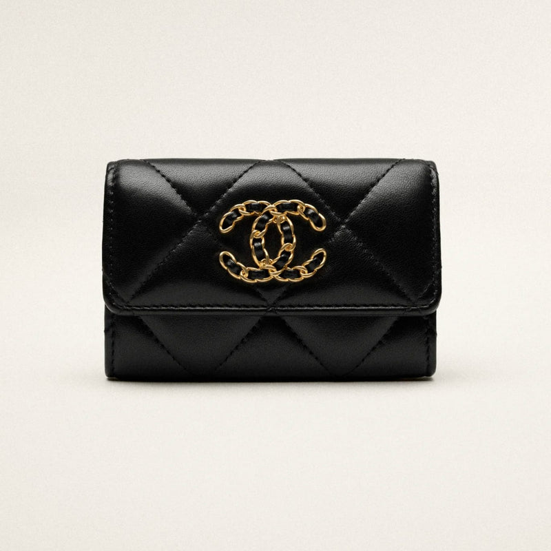 Chanel Leather Card Holder Black