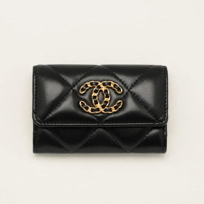 Chanel Leather Card Holder Black 4