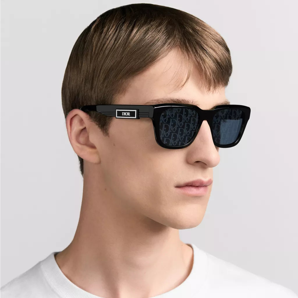 Dior B23 S1I Black Rectangular Sunglasses 6