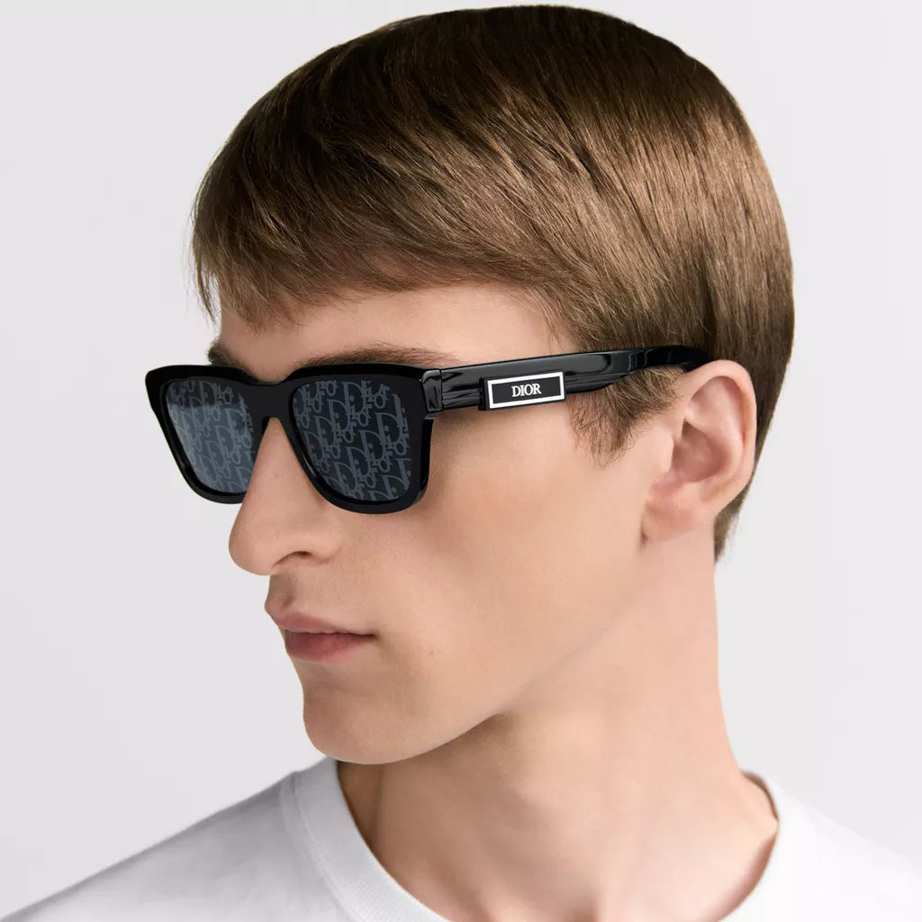 Dior B23 S1I Black Rectangular Sunglasses 5