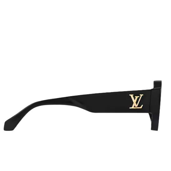 Louis Vuitton Black Acetate Sunglasses With Gold Logo 2