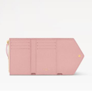 LV Designer Rose Lined Small Wallet in Classic Azur Canvas 5