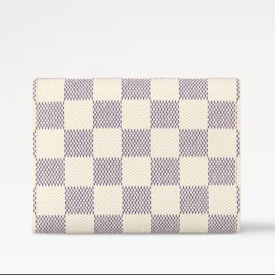 LV Designer Rose Lined Small Wallet in Classic Azur Canvas 4