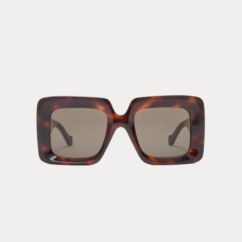 Loewe Anagram Square Oversized Sunglasses With Gold Anagram