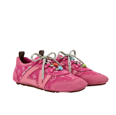 Louis Vuitton Women's Pink Monogram Fabric Sneakers