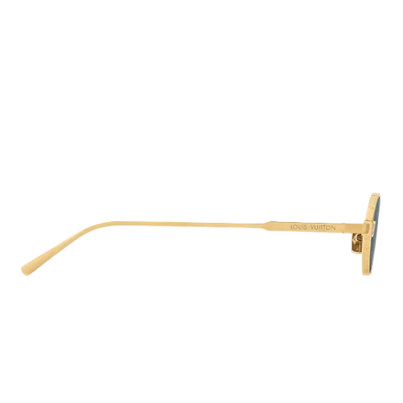Louis Vuitton Gold Frame Oval Sunglasses With Dark Lenses 3