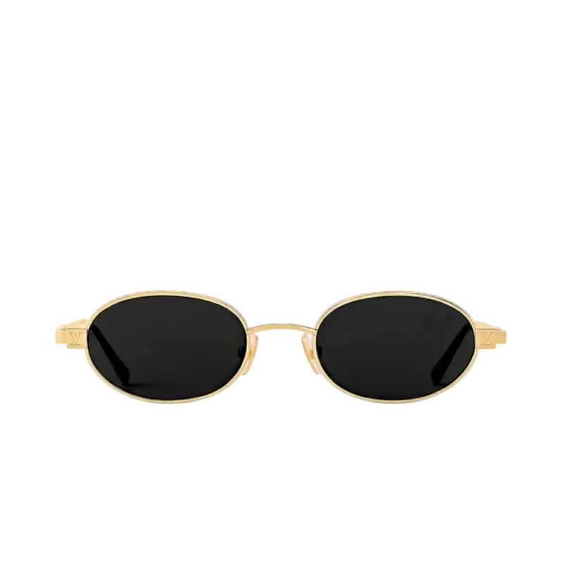 Louis Vuitton Gold Frame Oval Sunglasses With Dark Lenses