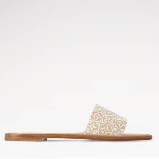Louis Vuitton Lily Flat Mule Slipper Beige 3