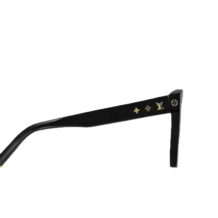 Louis Vuitton Luxury Oversized Sunglasses In Black With Gold Emblem Accent 2