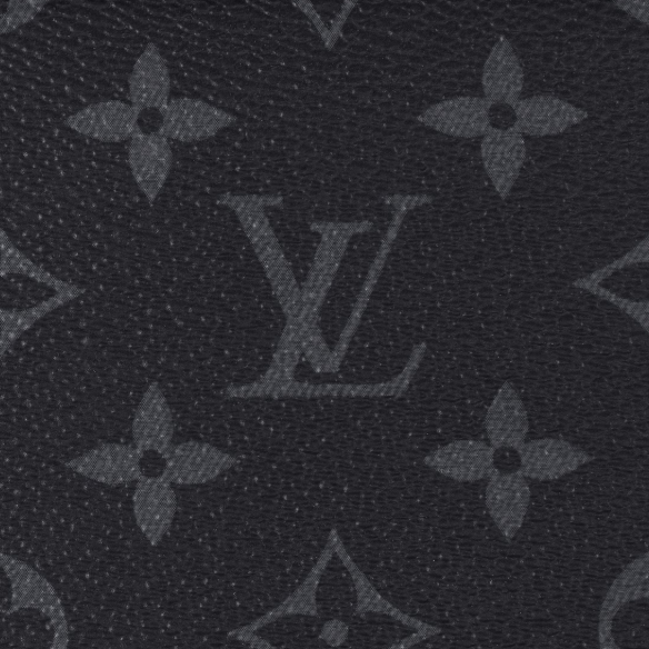 Louis Vuitton Monogram Eclipse Canvas Zip Clutch Bag Black Leather Trim 7