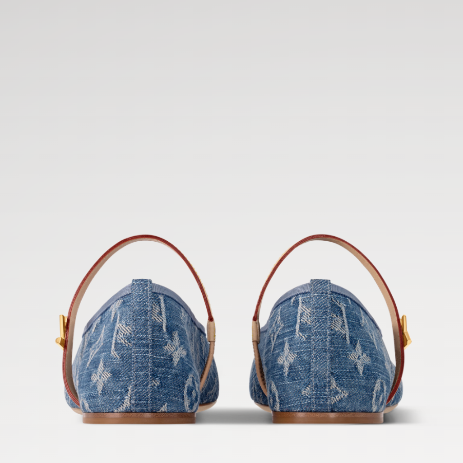 Louis Vuitton Romy Flat Ballerina Navy Blue 4