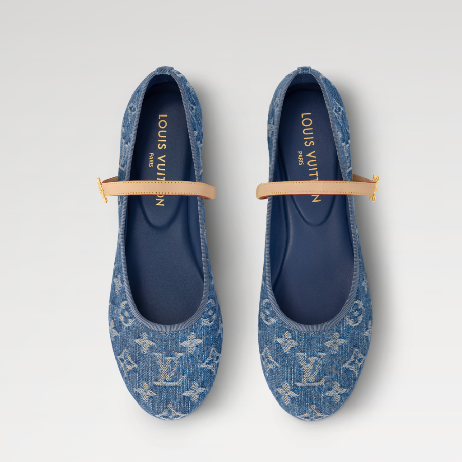 Louis Vuitton Romy Flat Ballerina Navy Blue 3