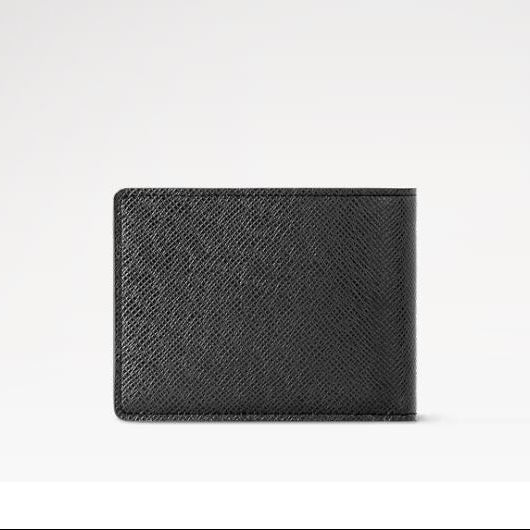 Luxury Louis Vuitton Men's Wallet in Black Taïga Grain 5