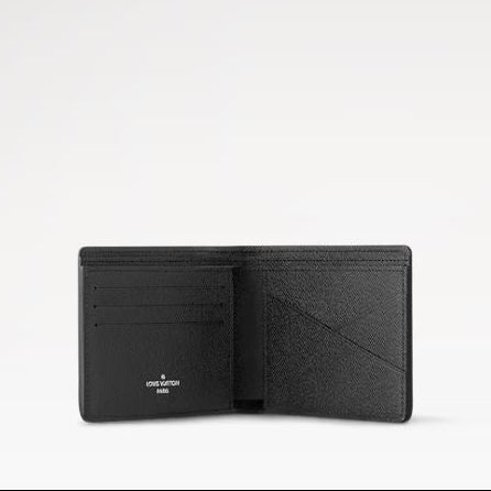 Luxury Louis Vuitton Men's Wallet in Black Taïga Grain 3