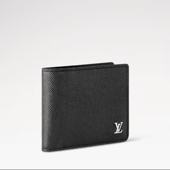 Luxury Louis Vuitton Men's Wallet in Black Taïga Grain 2