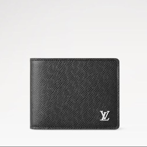 Luxury Louis Vuitton Men's Wallet in Black Taïga Grain 1