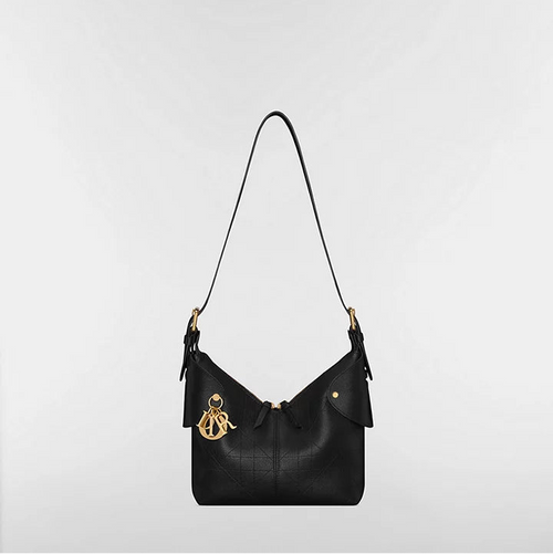 Dior Small Voyage Bag Black Flat Macrocannage Grained