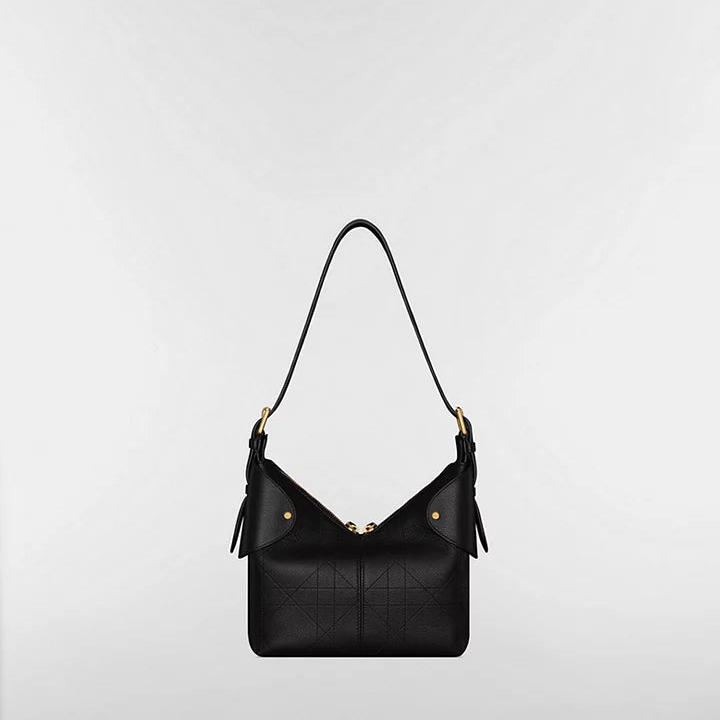Dior Small Voyage Bag Black Flat Macrocannage Grained 5