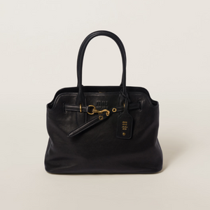 Miu Miu Medium Aventure Nappa Leather Black Bag
