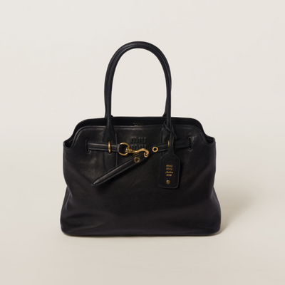 Miu Miu Medium Aventure Nappa Leather Black Bag