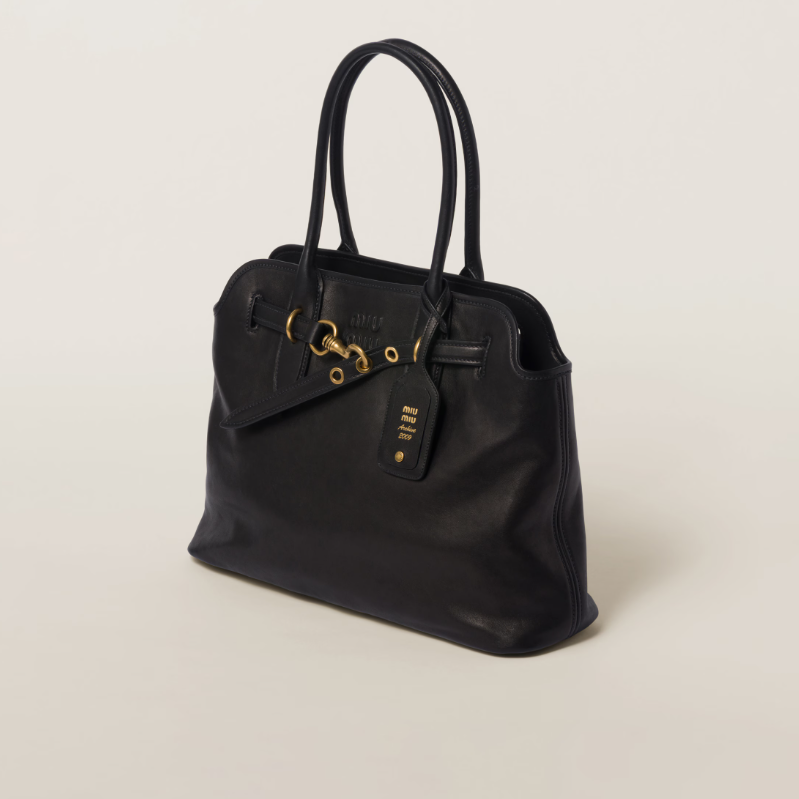 Miu Miu Medium Aventure Nappa Leather Black Bag 3