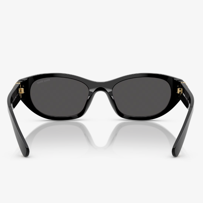 Miu Miu Glimpse Oval Sunglasses With Bold Gold Logo 4