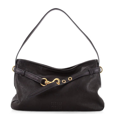 Miu Miu Aventure Nappa Leather Black Bag
