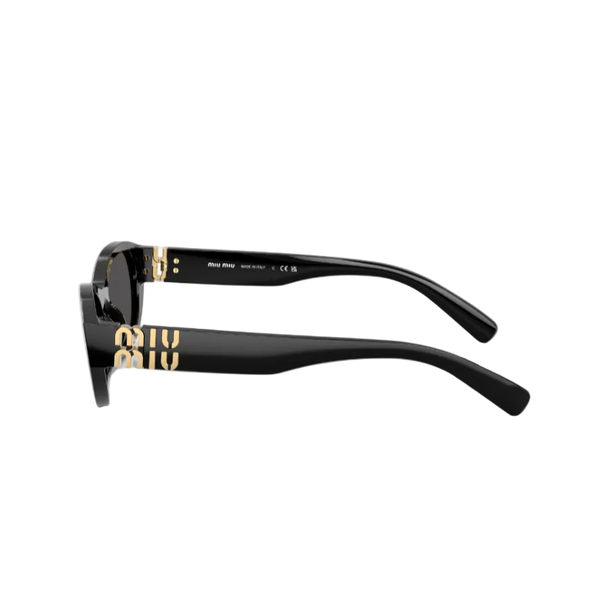 Miu Miu Glimpse Oval Sunglasses With Bold Gold Logo 3