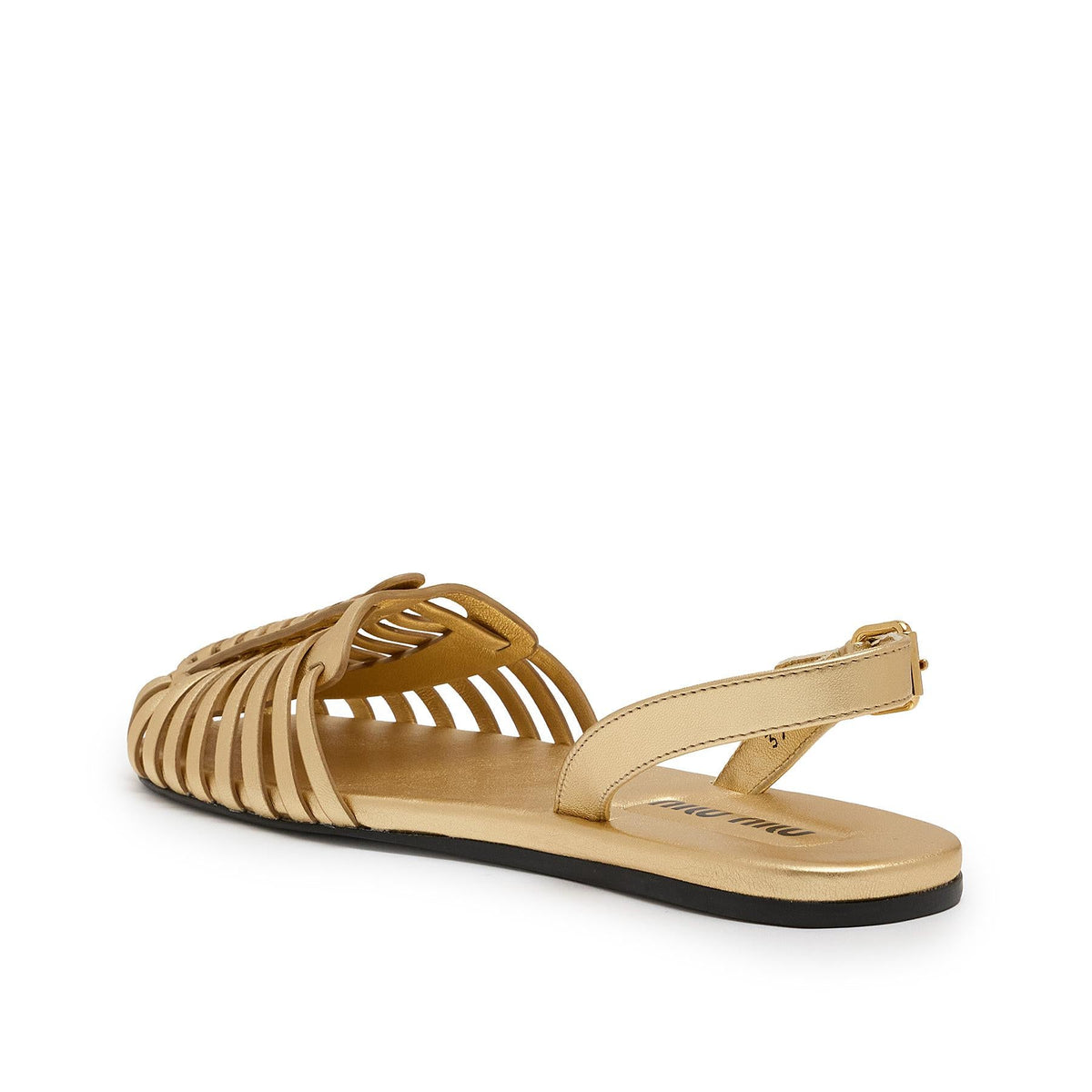 Miu Miu Laminated Nappa Leather Fisherman Sandals 2
