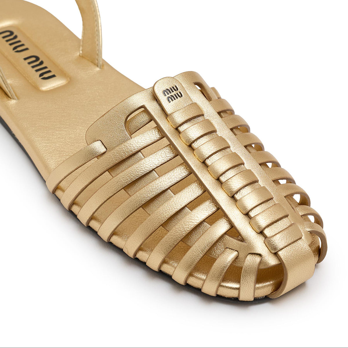 Miu Miu Laminated Nappa Leather Fisherman Sandals 4