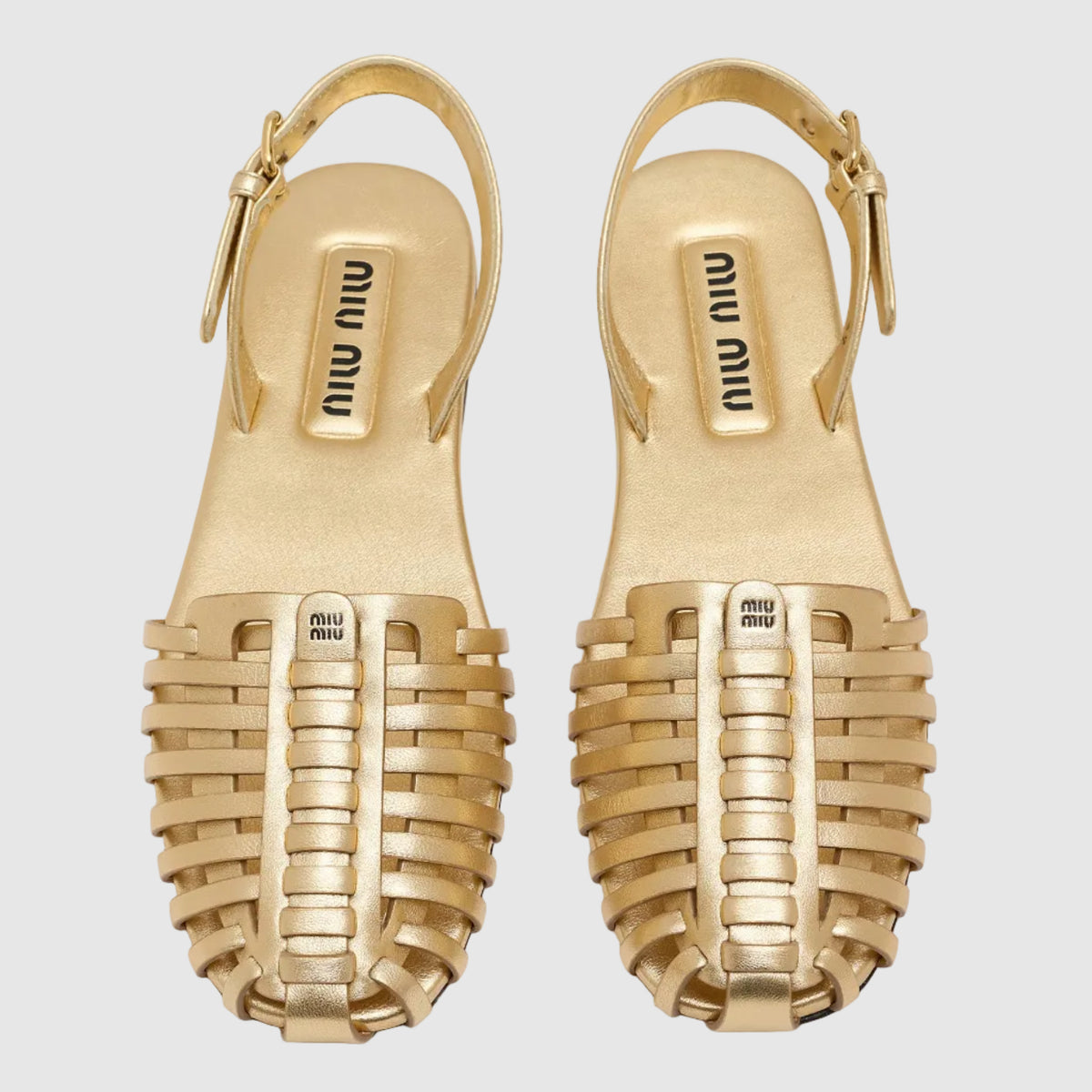Miu Miu Laminated Nappa Leather Fisherman Sandals 3
