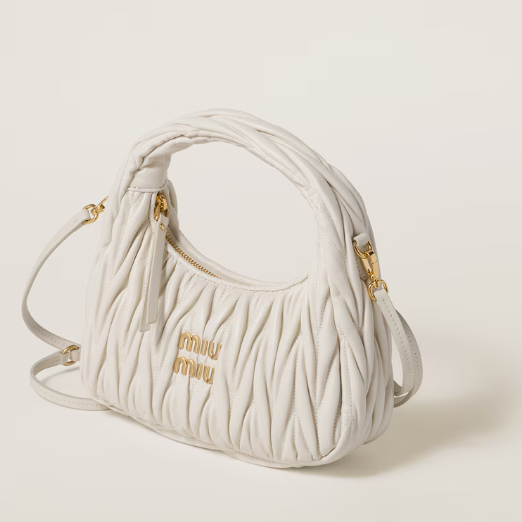 Miu Miu Small Wander Quilted Nappa Leather Hobo Bag 2