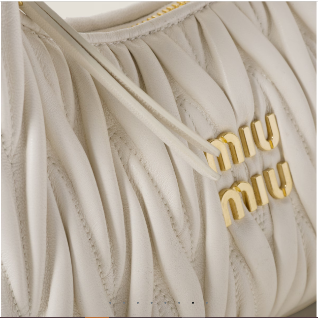 Miu Miu Small Wander Quilted Nappa Leather Hobo Bag 6