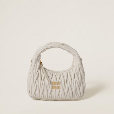 Miu Miu Small Wander Quilted Nappa Leather Hobo Bag