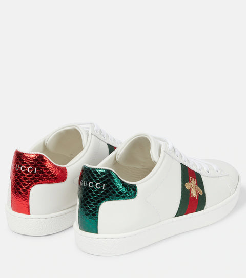 Gucci Women's Ace Embroidered Sneaker - White/Green/Red