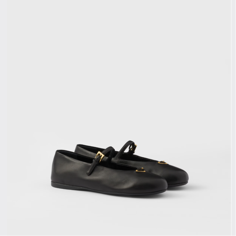 Prada Nappa Leather Ballerinas