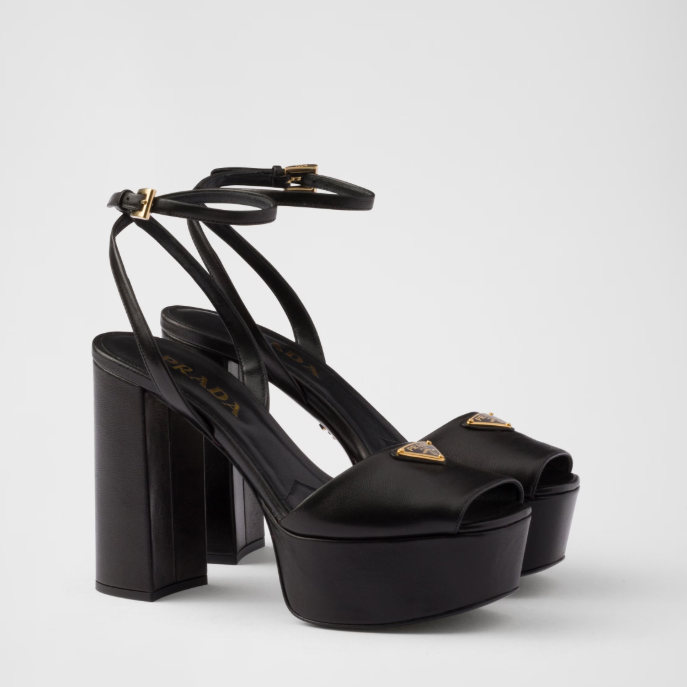 Prada Nappa Leather Platform Sandals