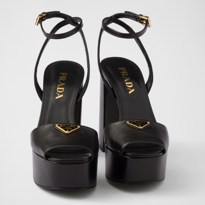 Prada Nappa Leather Platform Sandals 3