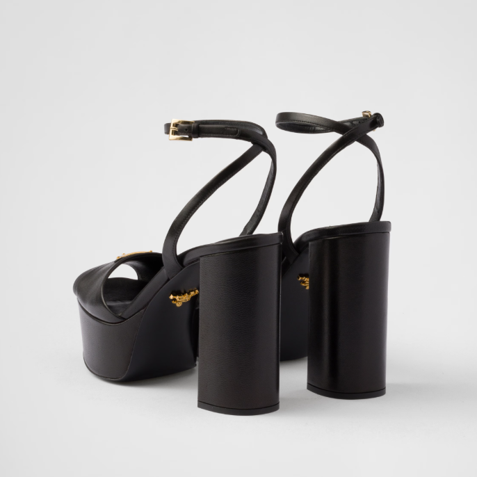 Prada Nappa Leather Platform Sandals 4