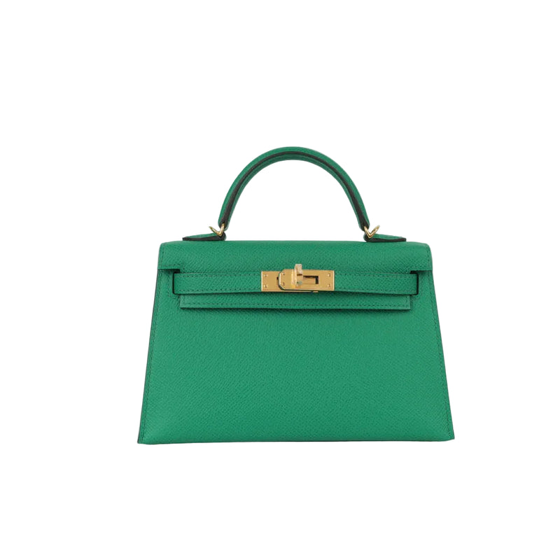 Hermès Kelly Sellier 20 Vert Jade Epsom Gold Hardware