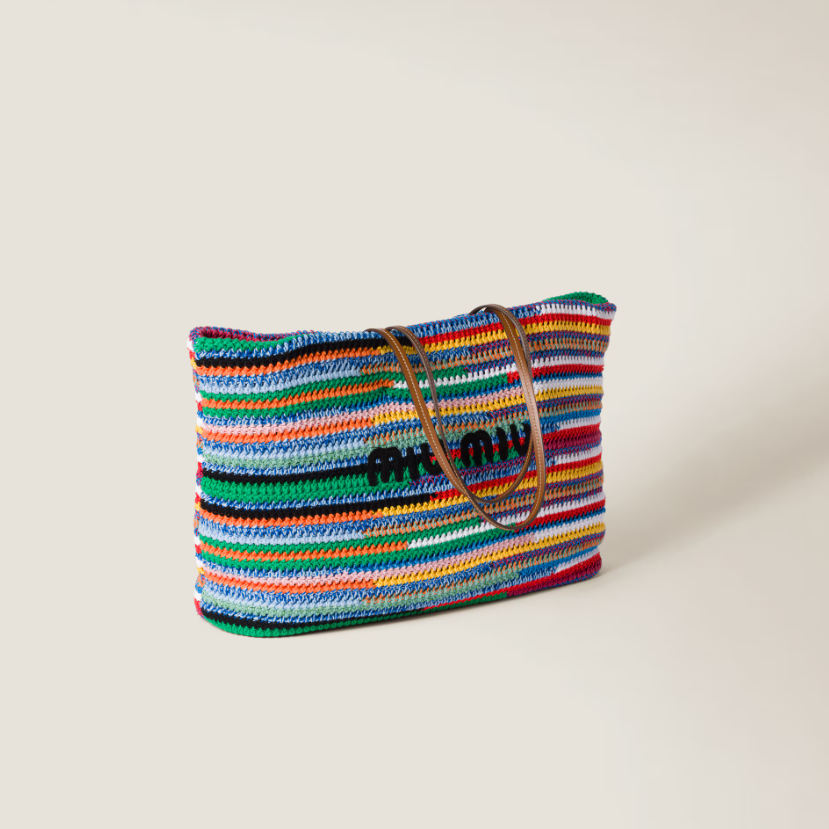 Miu Miu Multi Crochet Logo Tote Bag | Harrods 2